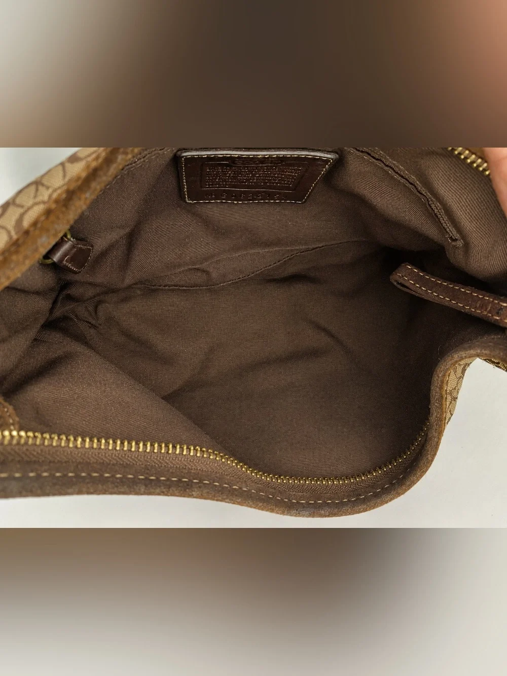 Coach Vintage ‘06 Soho Mini Signature C Jacquard Hobo lLeather & Suede #2154